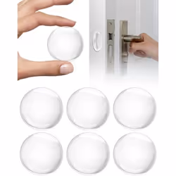 Butées de porte lot de 6 pièces en silicone transparent