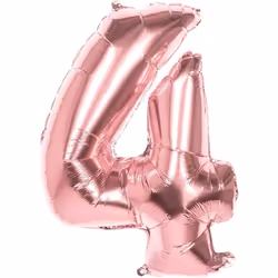 Ballon d'anniversaire chiffre 4 couleur Rose - 36 cm