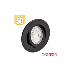 Le spot LED encastrable 3en1 rond noir 7W IP20 à pour particularité son interrupteur de couleur au dos du mécanisme, qui perm ...