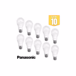 Lot de 10 ampoules led Panasonic E27 A60 8.5W E27 2700K