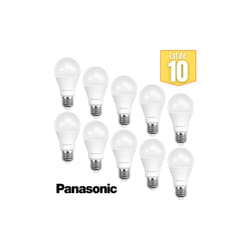Lot de 10 ampoules led Panasonic E27 A60 8.5W E27 2700K