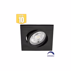 Le lot de 10 spots LED encastrables 3en1 carré noir 7W IP20 Dimmable permet une économie de 20% par rapport au prix unitaire. ...