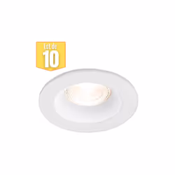 Notre lot de 10 supports de spots encastrables rond blanc IP54 allie esthétique et fonctionnalité. Fabriqué à partir de matér ...