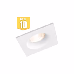 Notre lot de 10 supports de spots encastrables carré blanc IP54 allie esthétique et fonctionnalité. Fabriqué à partir de maté ...