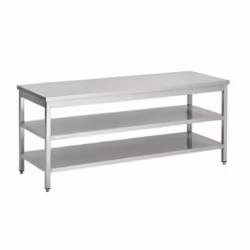 Table Inox Pro - COMBISTEEL - Modèle 600 - 1200x600mm - 2 Étagères Basses - Cuisine Professionnelle