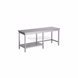 Table Inox - COMBISTEEL - Gamme 800 - 1900x800 mm - Finition Brillante - Style Classique