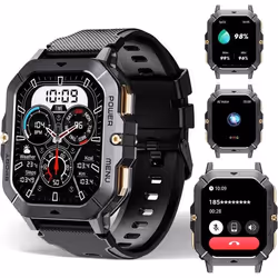 Montre Sport OUKITEL BT101 Homme 2.02 Pouces 100 Modes Sport Etanche 5ATM 410mAh Notifications Cardiofréquencemètre Podomètre ...