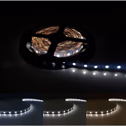 Ajoutez une touche moderne et lumineuse à votre intérieur avec ce ruban LED 12V de 5 mètres. Doté de LED SMD5050 puissantes,  ...