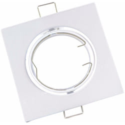 Silamp - Support Spot Encastrable GU10 led Orientable Carré blanc - silam