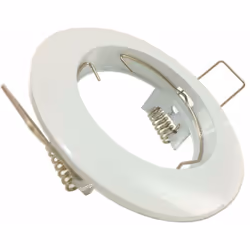 Support spot de plafond destiné à accueillir une ampoule à culot GU10. Sa forme ronde, son diamètre de 72 millimètres et sa c ...