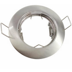 Silamp - Support Spot Encastrable GU10 Rond en Acier Couleur inox - silam