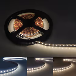 Ce ruban LED 12V de 5 mètres, équipé de LED SMD 2835, offre une luminosité homogène et puissante grâce à ses 120 LED par mètr ...