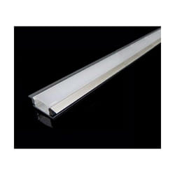 Silamp - Profilé Aluminium encastré 1m pour Ruban led Couvercle Blanc Opa