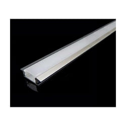 Silamp - Profilé Aluminium encastré 2m avec Couvercle Blanc Opaque - sila