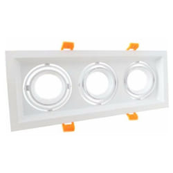 Silamp - Support Spot GU10 led Encastrable Triple Projecteur