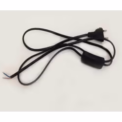 CAVO-BIANCO est un cordon interrupteur de longueur de 1.5mètre Noir, câble interrupteur et prise 220V.