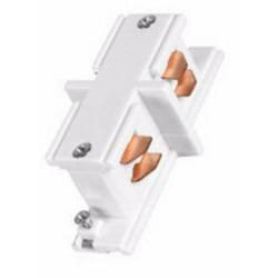 Silamp - Connecteur Droit Rail Triphasé blanc