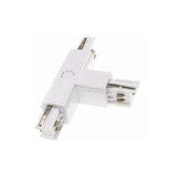 Connecteur led en t pour Rail Triphasé Blanc Silamp