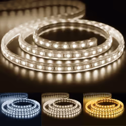 Équipez votre extérieur de ce Ruban LED 220V 5050 IP65 60LED/m (Vendu sur mesure au mètre). Caractéristiques du Ruban LED 220 ...