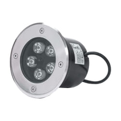 Silamp - Spot led Extérieur Encastrable IP65 220V Sol 5W 80° Ø130 - Blanc