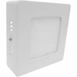 Plafonnier LED Carré de 12x12cm, qui propose une très bonne intensité lumineuse d'environ 360 Lumens malgré sa faible consomm ...