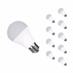 Optez pour l'ampoule LED E27 12W 220V A60 180° en pack de 10 et profitez d'un éclairage de qualité alliant performance énergé ...