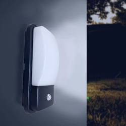 Silamp - Applique Murale Noire Extérieure led IP65 20W avec Détecteur de Mouvement - Blanc Froid 6000K - 8000K