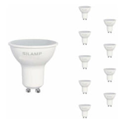 Ampoule led GU10 8W 220V (Pack de 10) - Blanc Froid 6000K - 8000K Silamp