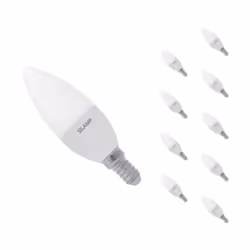Besoin d'un éclairage homogène dans toutes vos pièces ? Le pack de 10 ampoules LED E14 8W C37 180° est la solution idéale. Pr ...