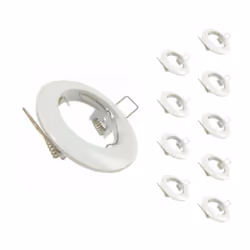 Pack de 10 supports pour spot GU10, parfaits pour un spot GU10 LED sera parfait dans un lieu de travail ou de passage comme l ...