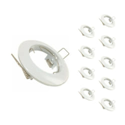 Silamp - Support Spot GU10 led Rond blanc (Pack de 10)