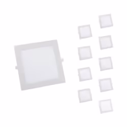 Spot LED extra plat, de couleur blanche et de forme carrée. S'équiper de ce type d'éclairage downlight, c'est faire le choix  ...