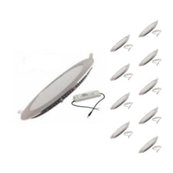 Silamp - Spot led Encastrable Rond 12W alu (Pack de 10) - Blanc Chaud 2300K - 3500K