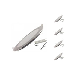 Silamp - Spot led Encastrable Rond alu 12W (Pack de 5) - Blanc Chaud 2300K - 3500K