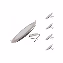 Spot LED Encastrable Rond ALU 12W (Pack de 5) Rénovez votre intérieur ou votre espace professionnel à des prix avantageux grâ ...