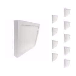 Pack de 10 Plafonniers LED 24W 220V Carré, une dimension de 27.5 x 27.5 cm et une épaisseur de 2.8 cm, d'une puissance de 24W ...
