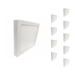 Silamp - Plafonnier led 24W 220V Carré (Pack de 10) - Blanc Froid 6000K - 8000K