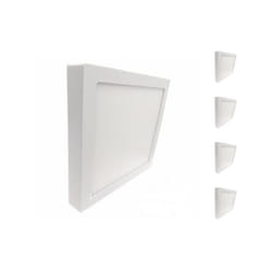 Silamp - Plafonnier led 24W 220V Carré (Pack de 5) - Blanc Chaud 2300K - 3500K