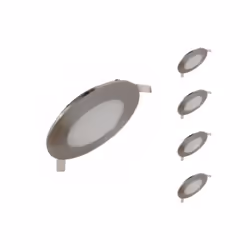 Spot LED Extra Plat Rond ALU 6W (Pack de 5) Profitez de ce lot de 5 downlights LED extra plat de 6W pour votre installation d ...