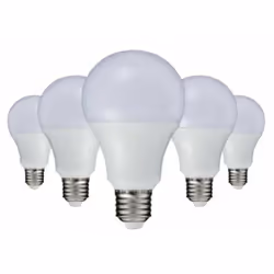 Pack de 5 Ampoules LED E27 5W 220V RGBW. L'ampoule LED E27 RGBW 5W vous procurera une intensité lumineuse de 500 lumens en mo ...