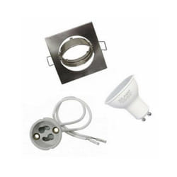 Silamp - Kit Spot led GU10 encastrable avec Ampoule led 6W - Blanc Froid 6000K - 8000K