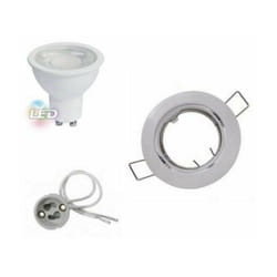 Silamp - Kit Spot led GU10 encastrable 8W Orientable Rond Blanc - Blanc Froid 6000K - 8000K