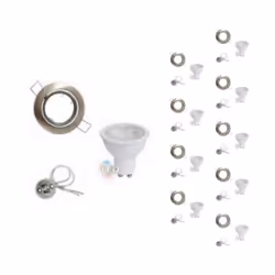 Ce Kit propose divers composants afin de monter un spot LED encastrable pour ampoule GU10. Il fournit : - Un spot encastrable ...