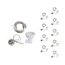 Silamp - Kit Spot led GU10 encastrable avec Ampoule led 8W (Pack de 10) -