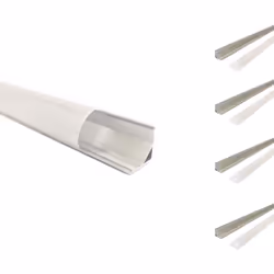 Pack de 5 Profilés Aluminium Angle 1m pour Ruban LED Couvercle Blanc Opaque Profitez de cet offre avantageux grâce à lot de 5 ...