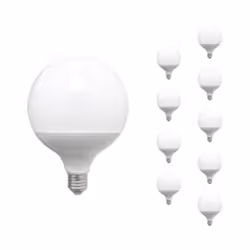 Profitez d'un éclairage performant et homogène dans toutes vos pièces grâce à ce lot de 10 ampoules LED G95 18W. Leur format ...