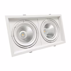 Ce Kit Support AR111 Encastrable Orientable avec Ampoule LED 20W contient: - supports encastrables.