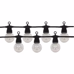 La Guirlande Guinguette LED Noire de 13m 20 ampoules LED est idéale pour une décoration en extérieur grâce à son indice de pr ...