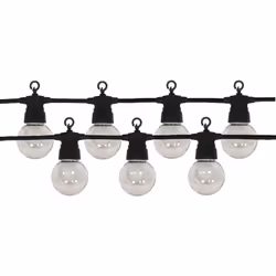La Guirlande Guinguette LED Noire de 13m 20 ampoules LED est idéale pour une décoration en extérieur grâce à son indice de pr ...