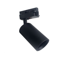Spot led sur rail 80° Monophasé noir pour ampoule GU10 Silamp